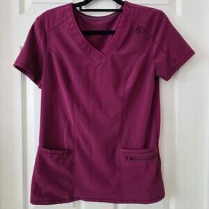 Scrubstar Women’s Wine Burgundy V-Neck Scrub Top XS
